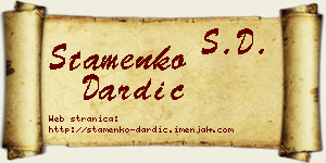 Stamenko Dardić vizit kartica